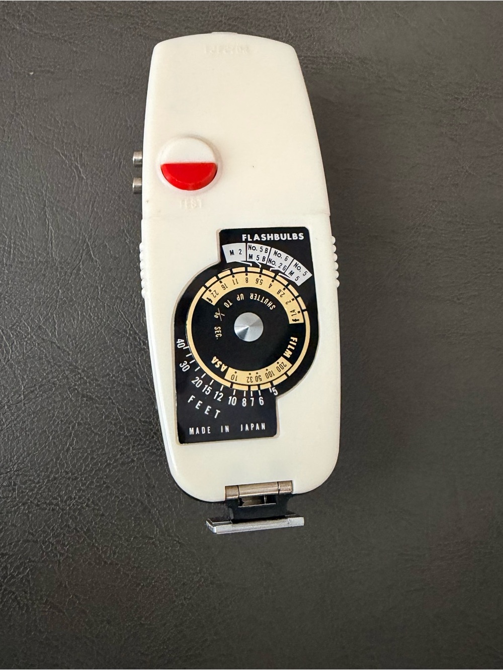 Vintage Made in Japan Flash Gun Camera Flashbulb Unit w/ Case